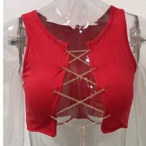 Butterfly tops w golden chain